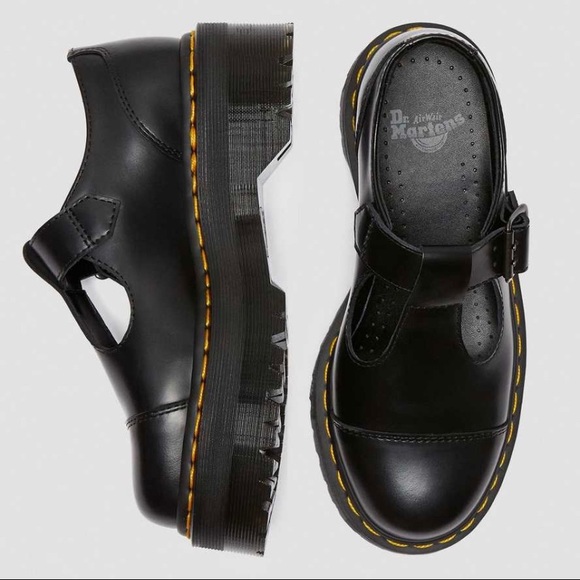 NEW DR MARTENS BETHAN LEATHER PLATFORM SHOES - Picture 7 of 12